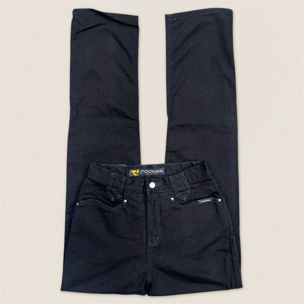 Vintage Rockies Rocky Mountain Black Yoke Slim Fit Jeans 27/5 - Size 27 x 33